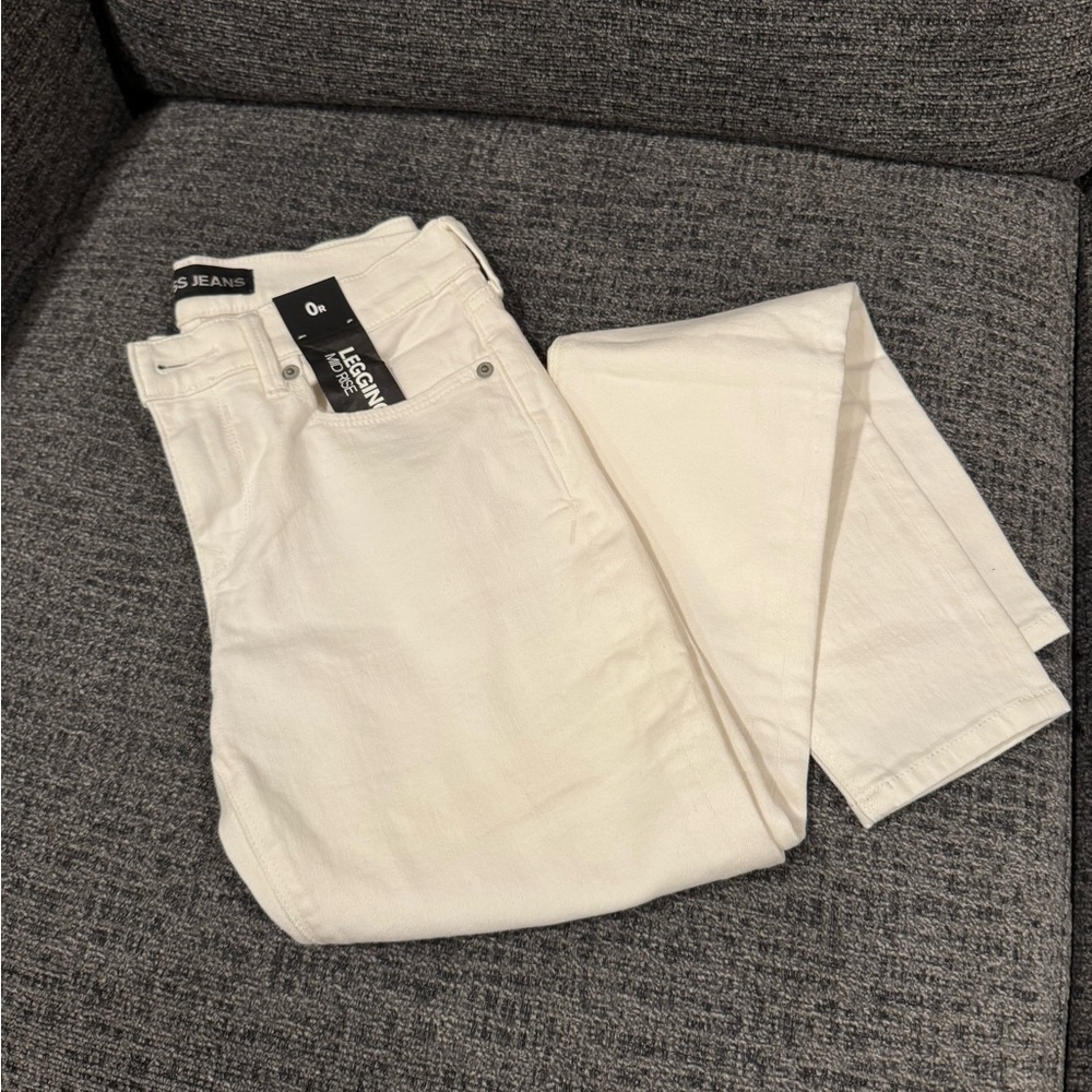 NWT White Express Denim Mid Rise Legging Jeans